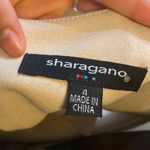 Sharagano white and nude dress size 4 - Picture 5 of 7